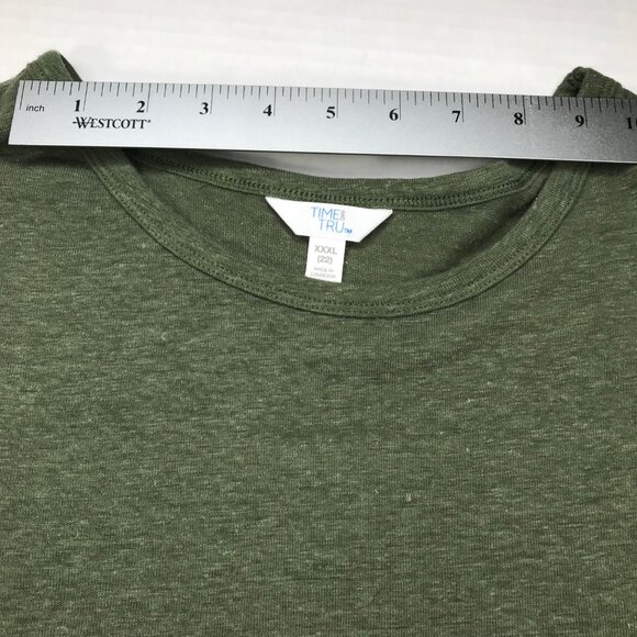 Time and Tru Women's Size 3XL 22 Crochet Trim Tank Top Green New With Tags - Picture 8 of 14